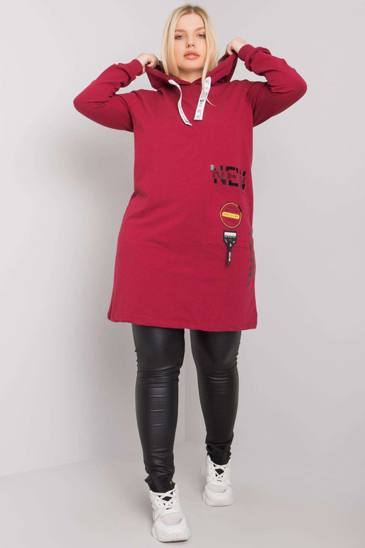 Burgundijas tunika liela izmēra ar...