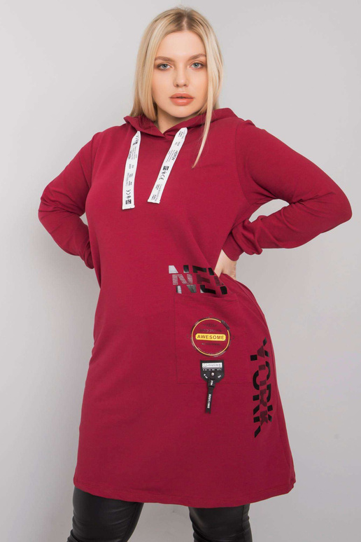 Burgundijas tunika liela izmēra ar...