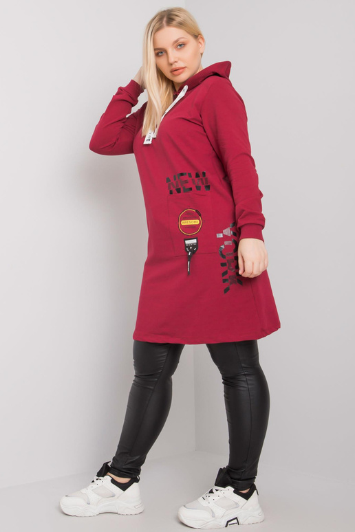 Burgundijas tunika liela izmēra ar...