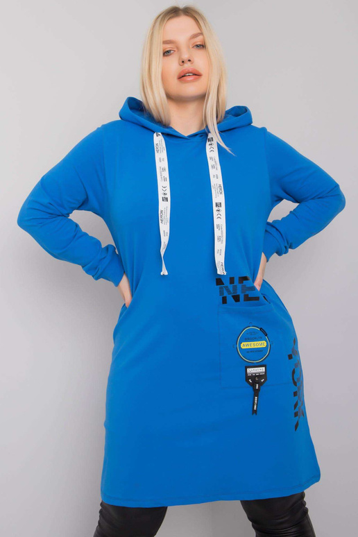 Tumši zila liela izmēra tunika ar...