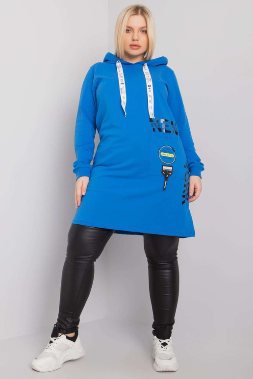 Tumši zila liela izmēra tunika ar...