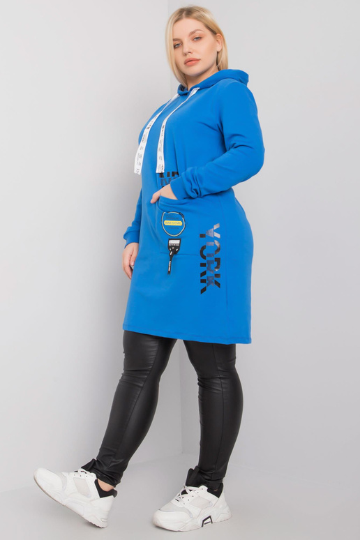 Tumši zila liela izmēra tunika ar...