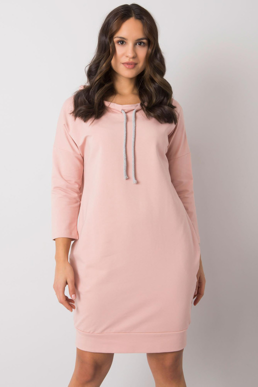 Paulie netīrā rozā kokvilnas kleita