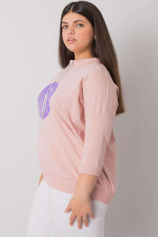 Netīri rozā plus izmēra blūze ar... Netīri rozā plus izmēra blūze ar...