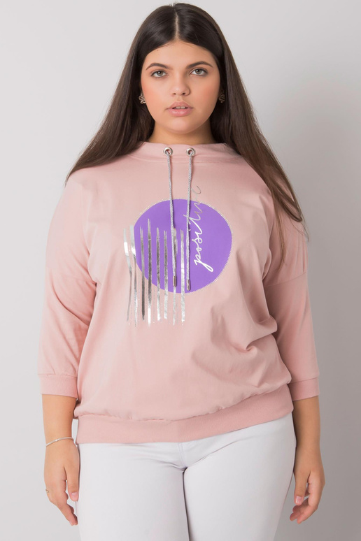 Netīri rozā plus izmēra blūze ar... Netīri rozā plus izmēra blūze ar...