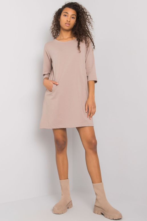 Tumši bēša kleita ar kabatām no...