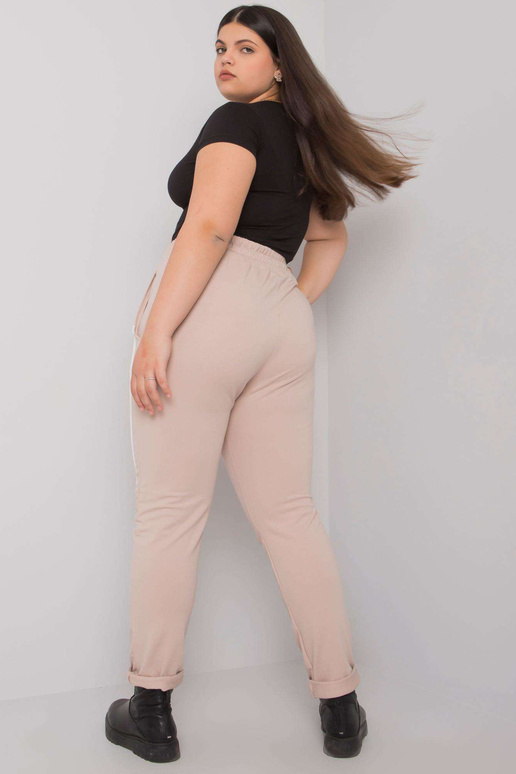 Bēšas liela izmēra treniņbikses ar...