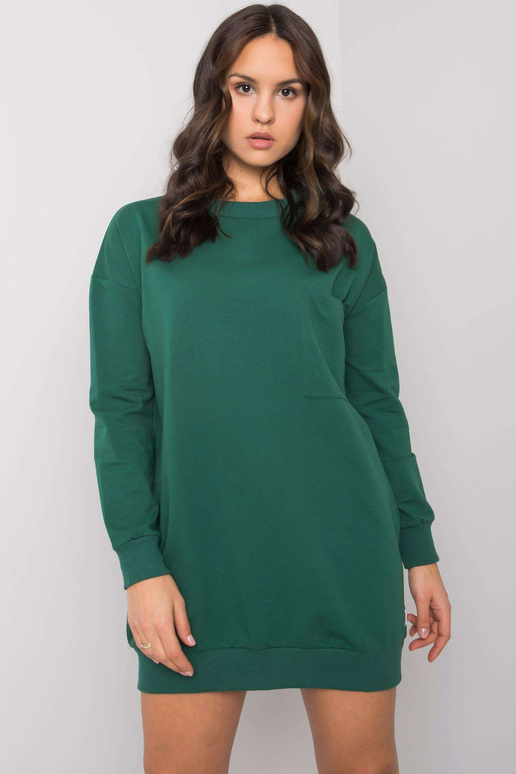 Tumši zaļa kleita ar kabatu Hanely...