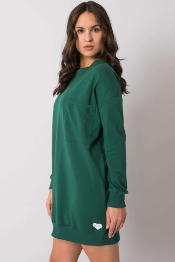 Tumši zaļa kleita ar kabatu... 2