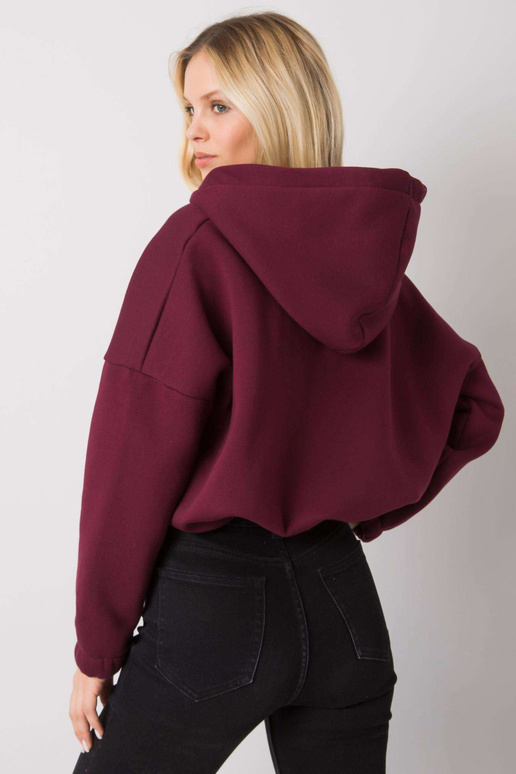 Bordo krāsas sporta krekls ar...