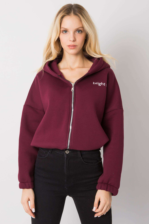 Bordo krāsas sporta krekls ar...