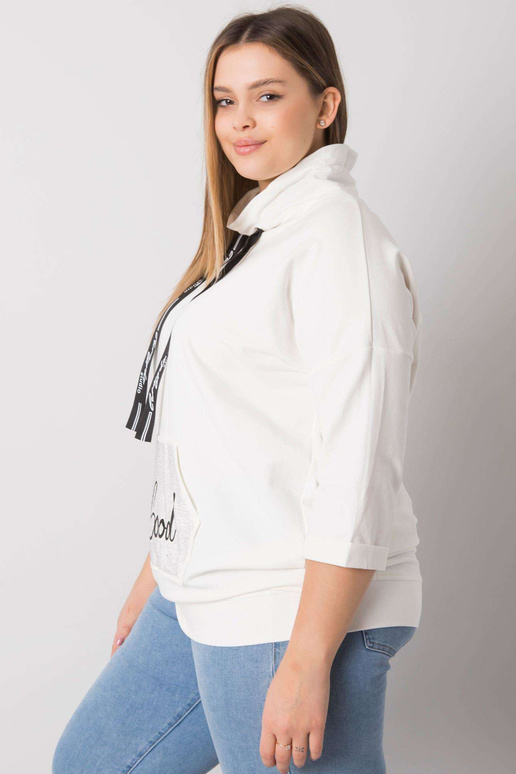 Ecru plus izmēra blūze ar kristāla... Ecru plus izmēra blūze ar kristāla...