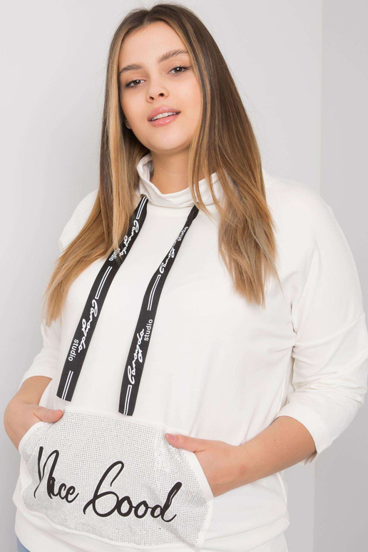 Ecru plus izmēra blūze ar kristāla... Ecru plus izmēra blūze ar kristāla...