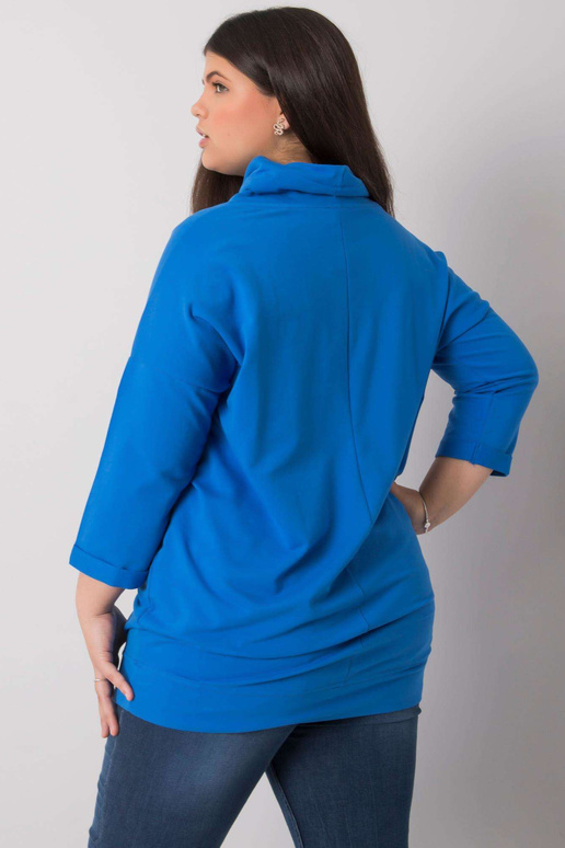 Tumši zila liela izmēra blūze ar...