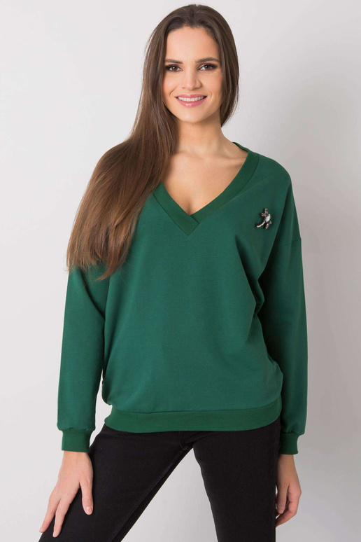 Tumši zaļš sporta krekls ar...