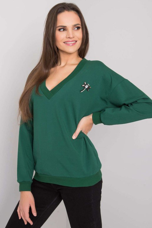 Tumši zaļš sporta krekls ar...