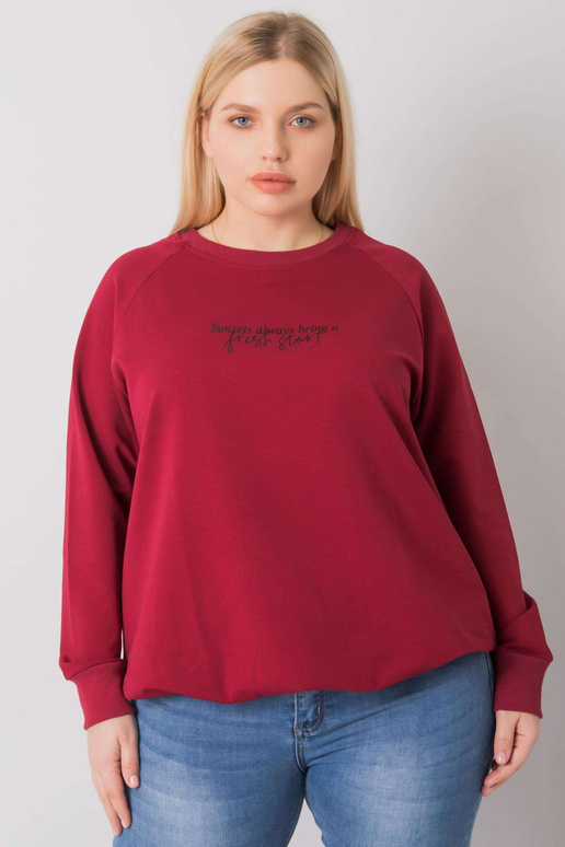 Burgundijas plus izmēra sporta krekls... Burgundijas plus izmēra sporta krekls...