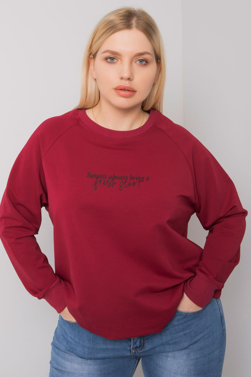 Burgundijas plus izmēra sporta krekls... Burgundijas plus izmēra sporta krekls...