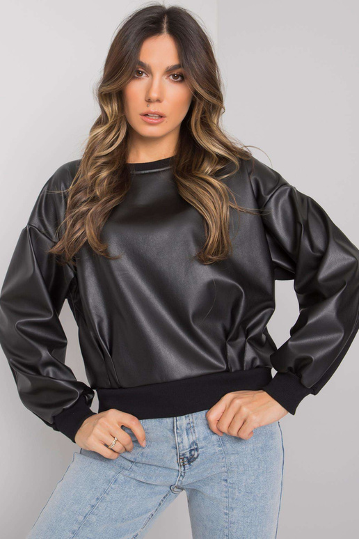 Melns sporta krekls ar eko-ādas...