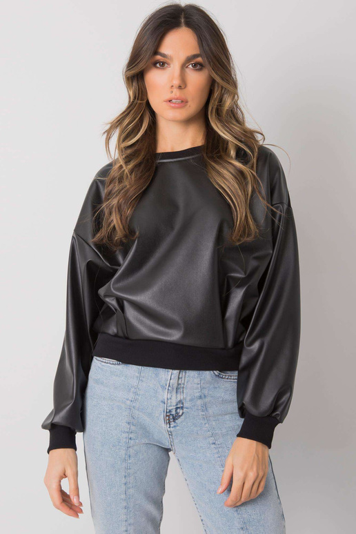 Melns sporta krekls ar eko-ādas...