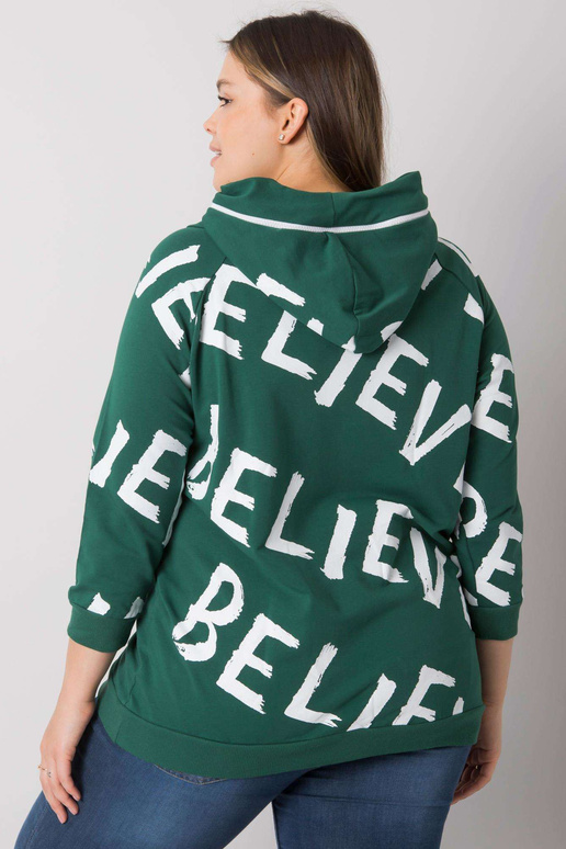 Tumši zaļa raksta džemperis liela...