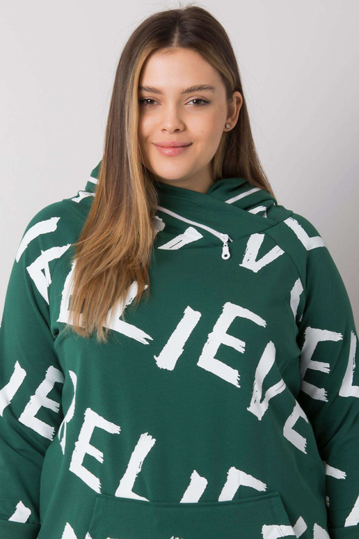 Tumši zaļa raksta džemperis liela...