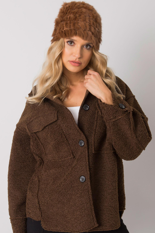 Gaiši brūna kažokādas cepure