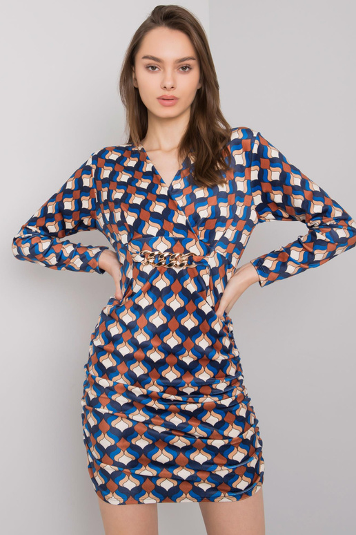 Zila velūra kleita ar Montilla rakstiem