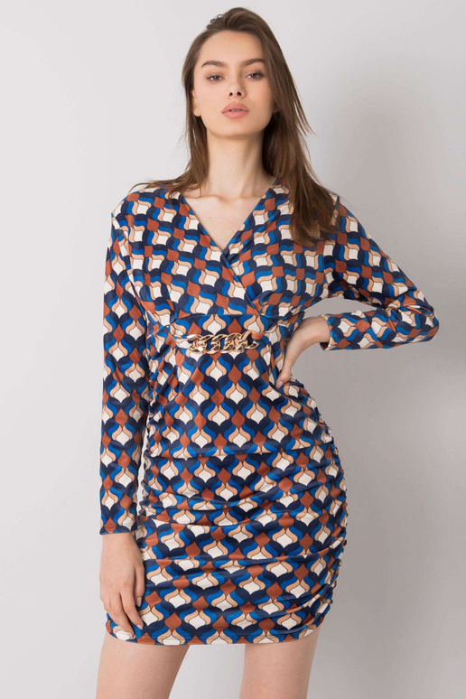 Zila velūra kleita ar Montilla rakstiem