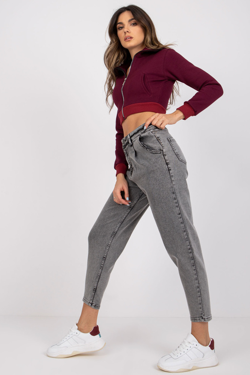 Tumši pelēkas Jessie Mom džinsu bikses