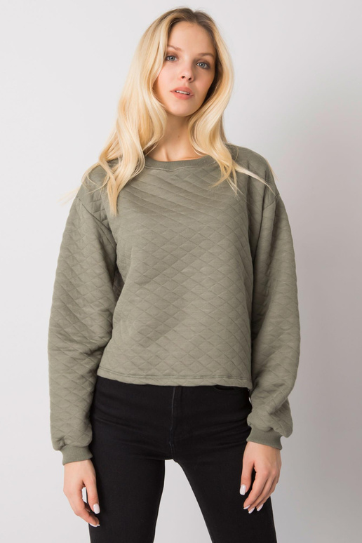 Khaki stepēts sporta krekls bez... Khaki stepēts sporta krekls bez...