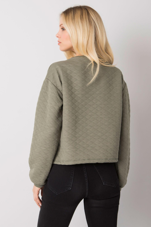 Khaki stepēts sporta krekls bez... Khaki stepēts sporta krekls bez...