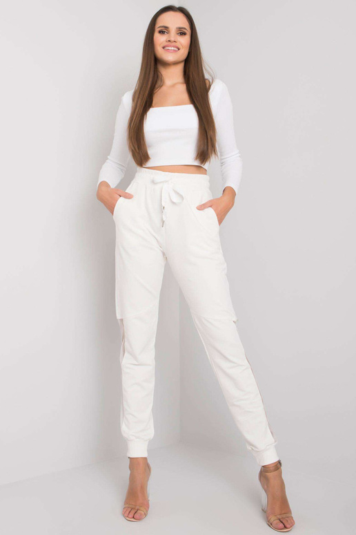 Ecru kokvilnas treniņbikses Susan