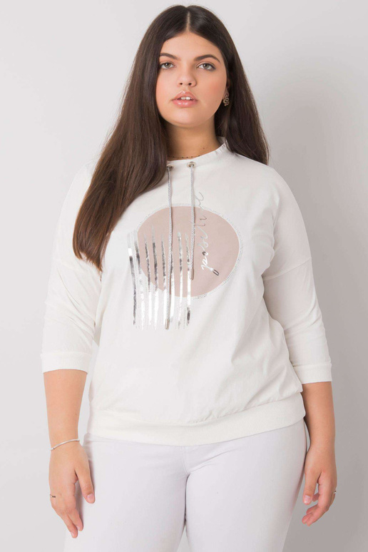 Ecru blūze plus izmērs ar Bella...