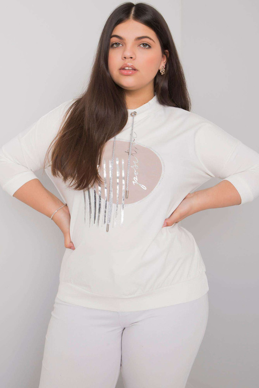 Ecru blūze plus izmērs ar Bella...