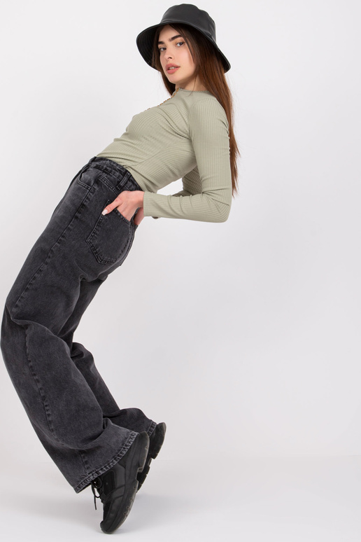 Gaiši zaļa svītraina blūze ar Moxie...