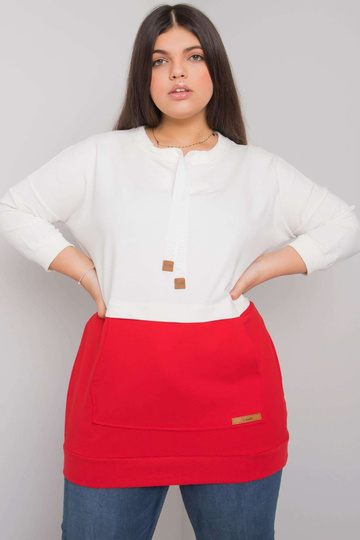 Ecru-sarkans plus izmēra...