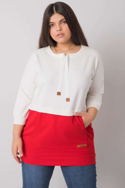 Ecru-sarkans plus izmēra sporta... Ecru-sarkans plus izmēra sporta...