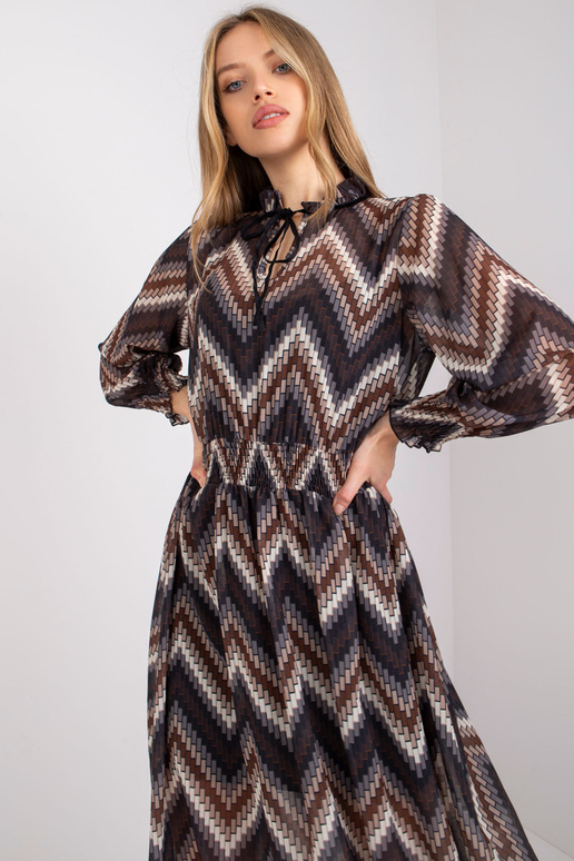 Melna kleita ar Santorini apdrukām