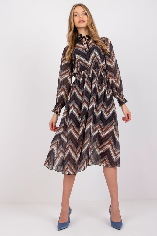 Melna kleita ar Santorini apdrukām