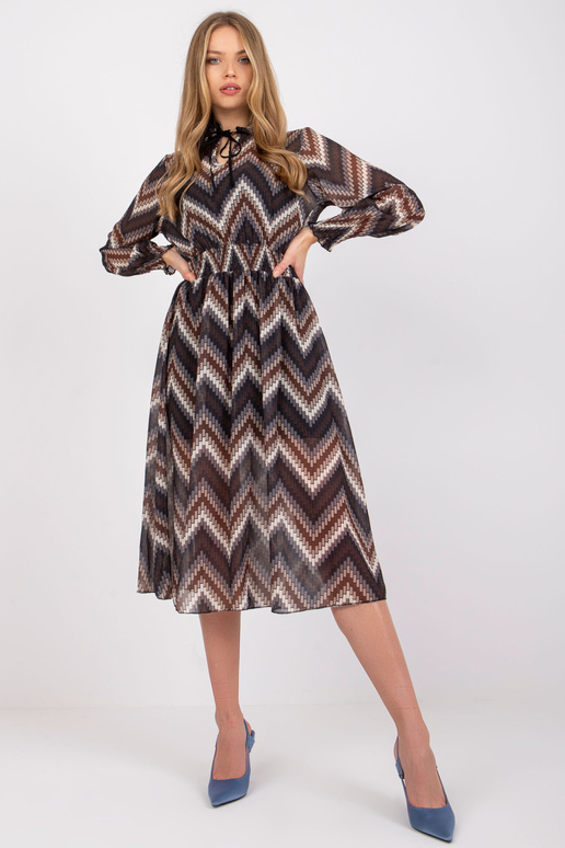 Melna kleita ar Santorini apdrukām