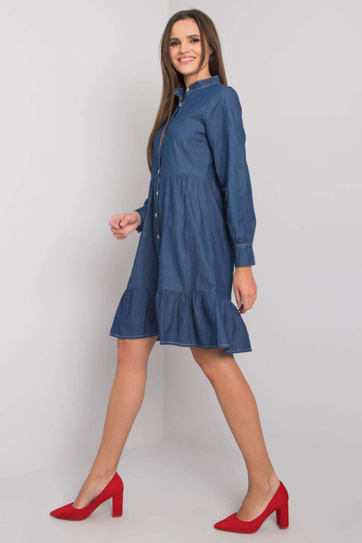 Tumši zila kleita ar volāniem Sophia...