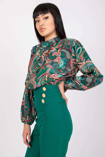 Zaļas elegantas bikses ar...