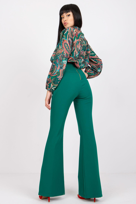 Zaļas elegantas bikses ar sānu malām...