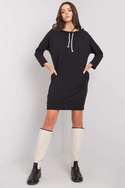 Melna Paulie kokvilnas kleita