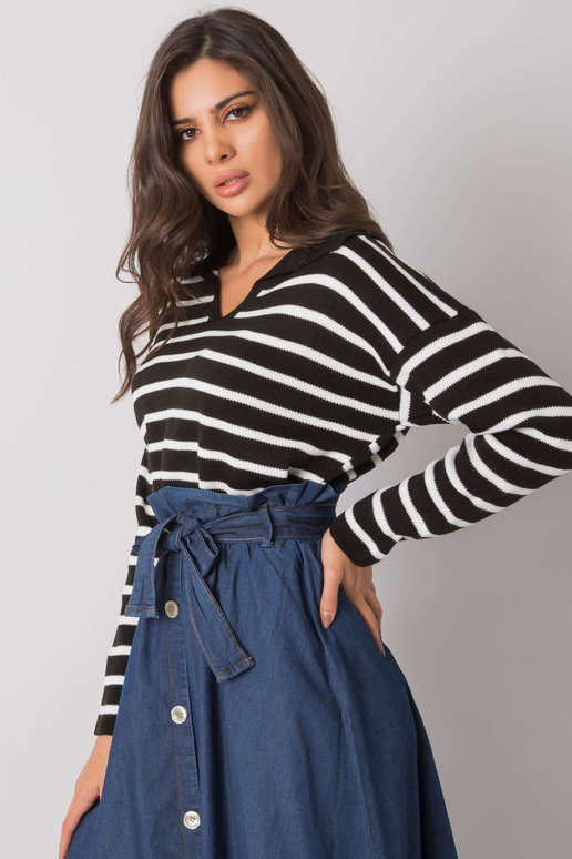 Melns svītrains džemperis Evanston...