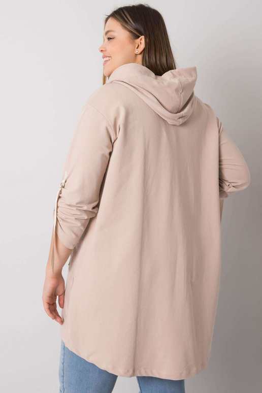 Gaiši bēšs plus izmēra rāvējslēdzējs...