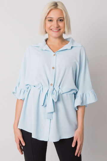 Gaiši zila blūze ar...