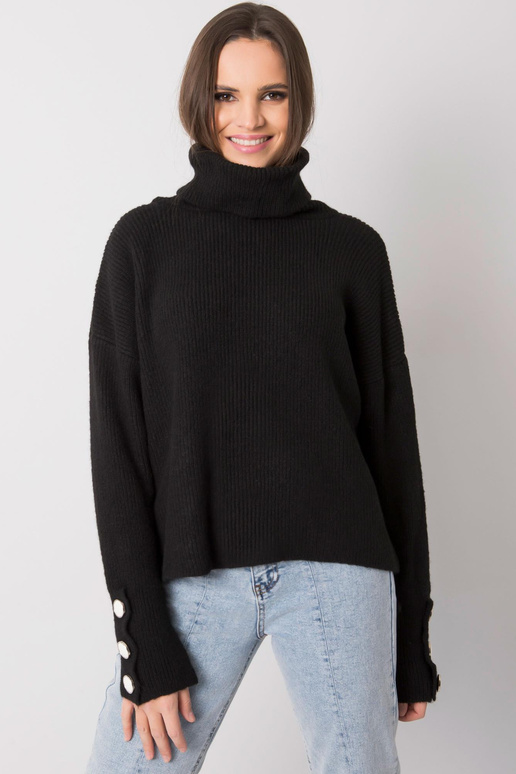 Sieviešu džemperis ar melnu apkakli...
