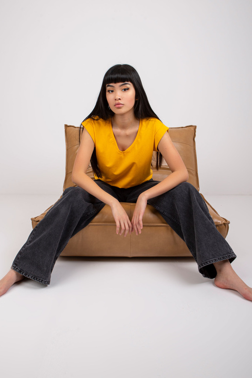 Gaiši oranžs pamata t-krekls Atlanta...